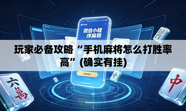 玩家必备攻略“手机麻将怎么打胜率高”(确实有挂)