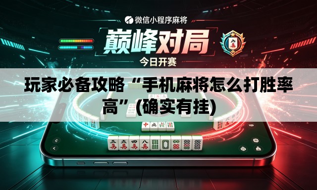 玩家必备攻略“手机麻将怎么打胜率高	”(确实有挂)