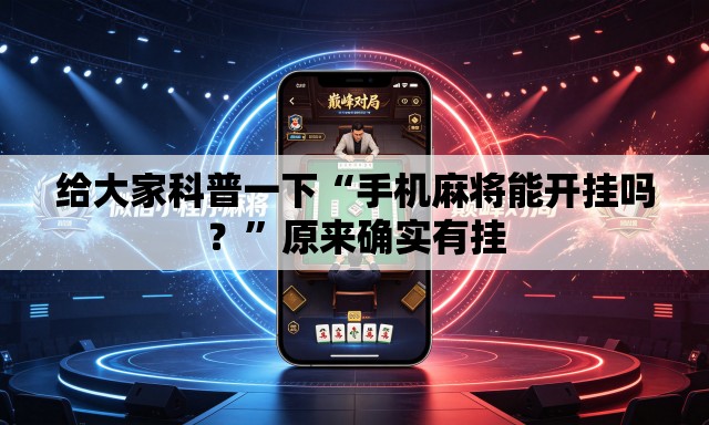 给大家科普一下“手机麻将能开挂吗？”原来确实有挂