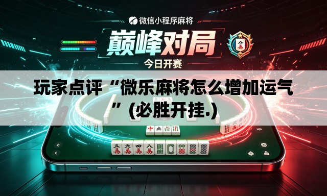 玩家点评“微乐麻将怎么增加运气”(必胜开挂.)