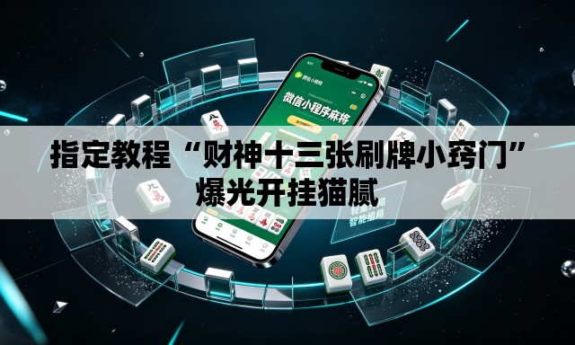 指定教程“财神十三张刷牌小窍门”爆光开挂猫腻