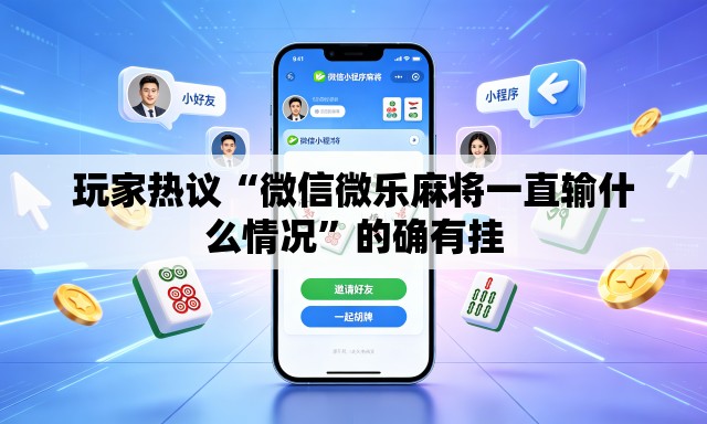 玩家热议“微信微乐麻将一直输什么情况”的确有挂