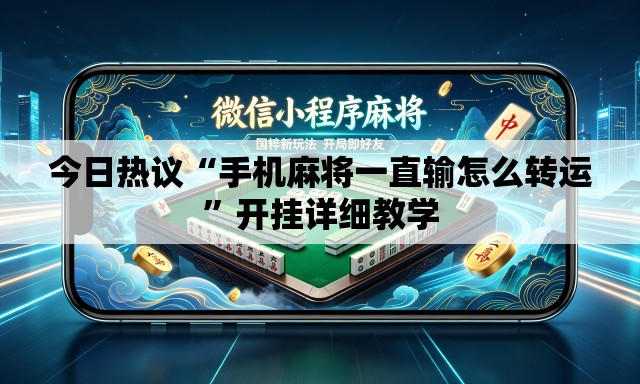 今日热议“手机麻将一直输怎么转运	”开挂详细教学