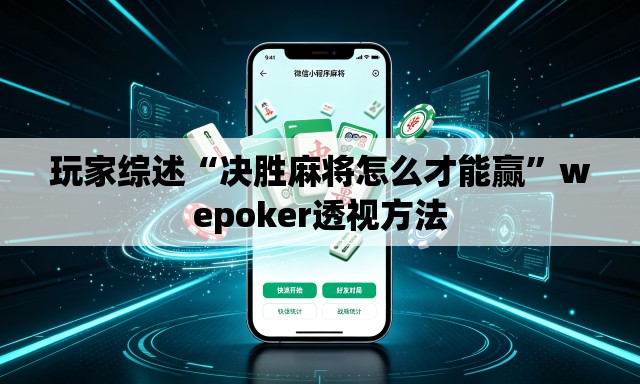 玩家综述“决胜麻将怎么才能赢”wepoker透视方法