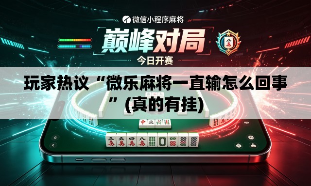 玩家热议“微乐麻将一直输怎么回事”(真的有挂)