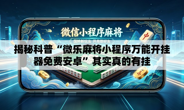 揭秘科普“微乐麻将小程序万能开挂器免费安卓	”其实真的有挂