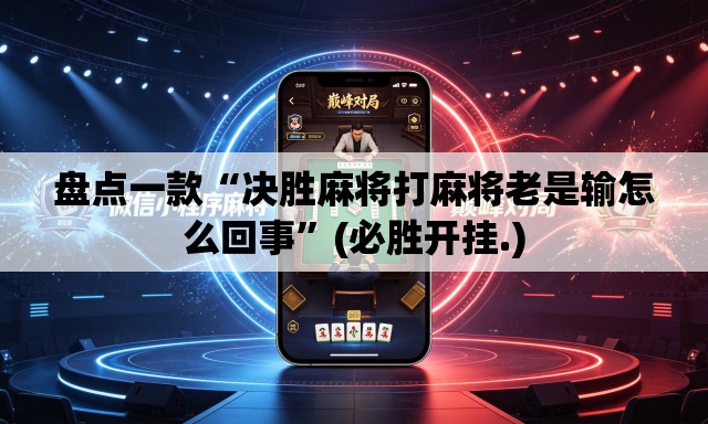 盘点一款“决胜麻将打麻将老是输怎么回事”(必胜开挂.)