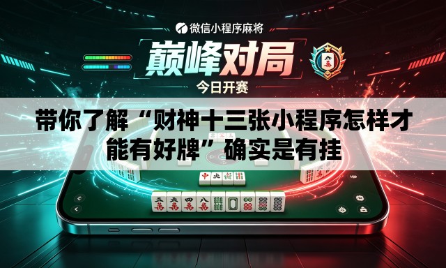 带你了解“财神十三张小程序怎样才能有好牌”确实是有挂