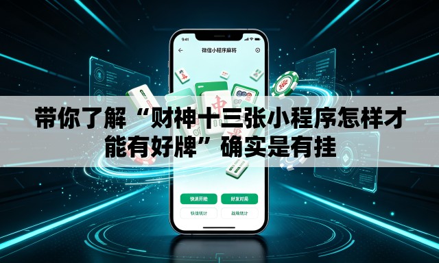带你了解“财神十三张小程序怎样才能有好牌”确实是有挂