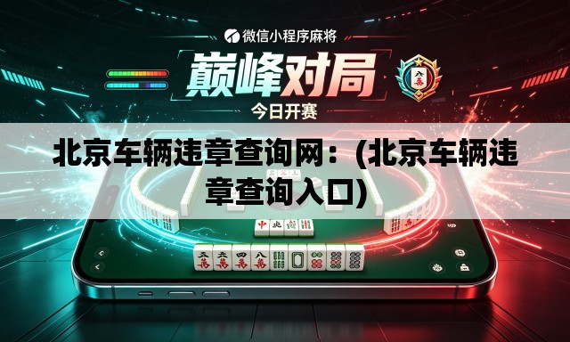 北京车辆违章查询网：(北京车辆违章查询入口)