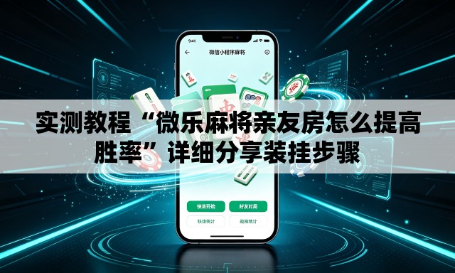 实测教程“微乐麻将亲友房怎么提高胜率	”详细分享装挂步骤
