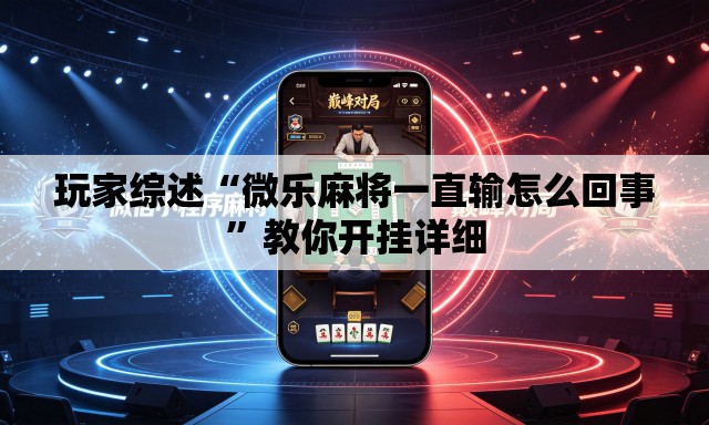 玩家综述“微乐麻将一直输怎么回事”教你开挂详细