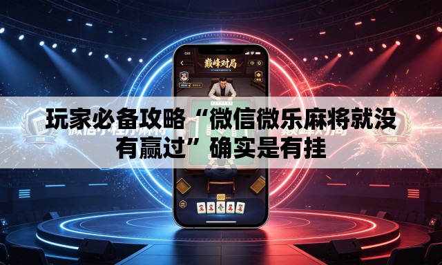 玩家必备攻略“微信微乐麻将就没有赢过”确实是有挂