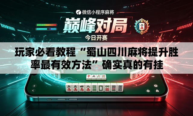 玩家必看教程“蜀山四川麻将提升胜率最有效方法”确实真的有挂