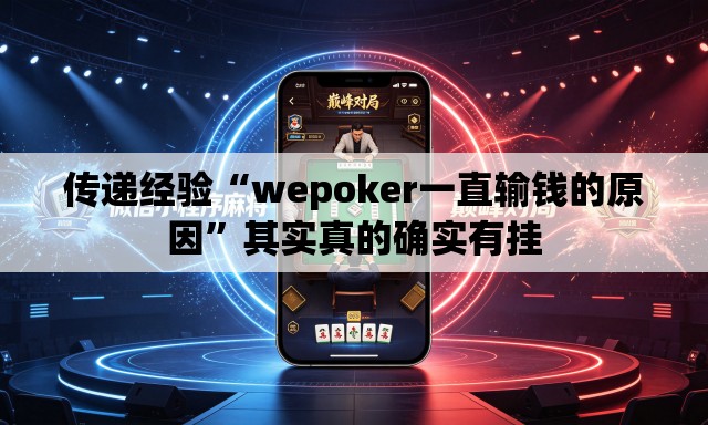传递经验“wepoker一直输钱的原因	”其实真的确实有挂