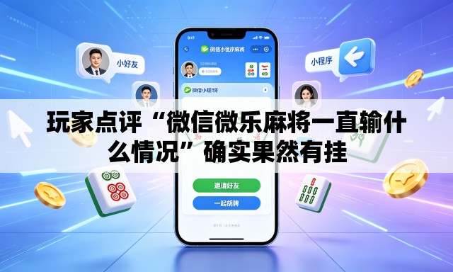 玩家点评“微信微乐麻将一直输什么情况	”确实果然有挂