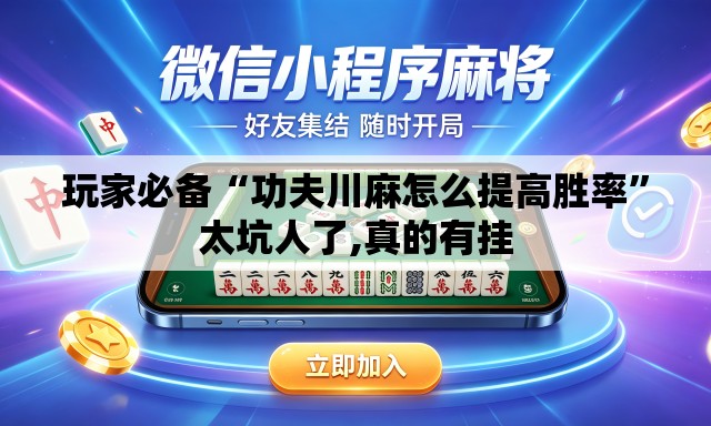 玩家必备“功夫川麻怎么提高胜率”太坑人了,真的有挂