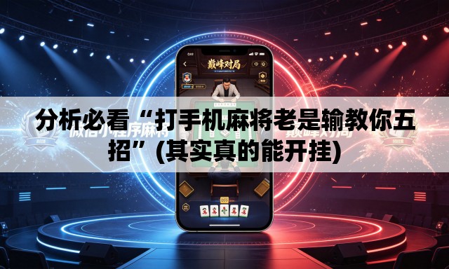 分析必看“打手机麻将老是输教你五招	”(其实真的能开挂)