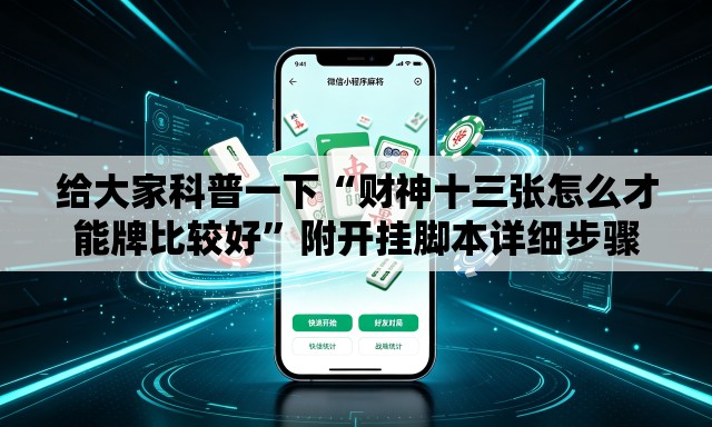 给大家科普一下“财神十三张怎么才能牌比较好”附开挂脚本详细步骤