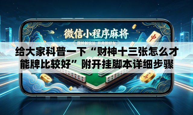 给大家科普一下“财神十三张怎么才能牌比较好”附开挂脚本详细步骤