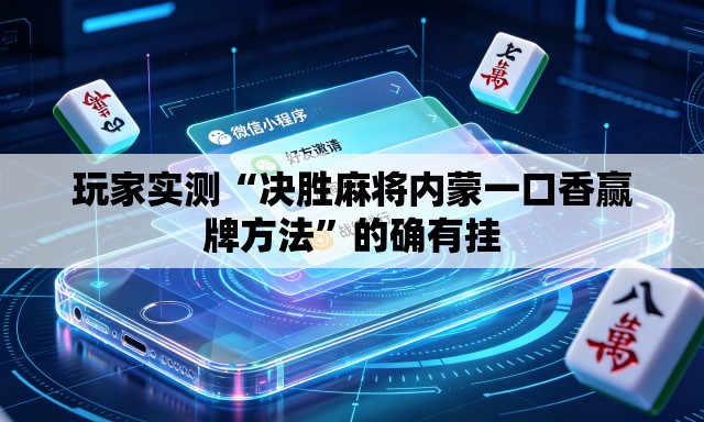 玩家实测“决胜麻将内蒙一口香赢牌方法”的确有挂