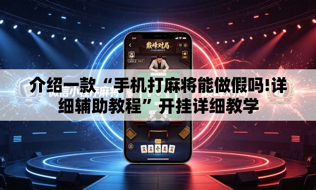 介绍一款“手机打麻将能做假吗!详细辅助教程”开挂详细教学