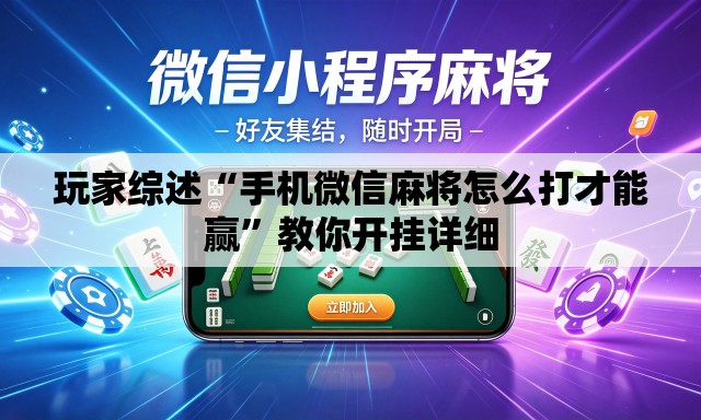 玩家综述“手机微信麻将怎么打才能赢”教你开挂详细