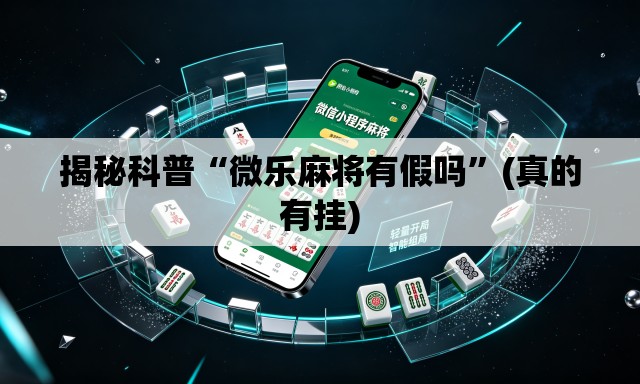揭秘科普“微乐麻将有假吗”(真的有挂)
