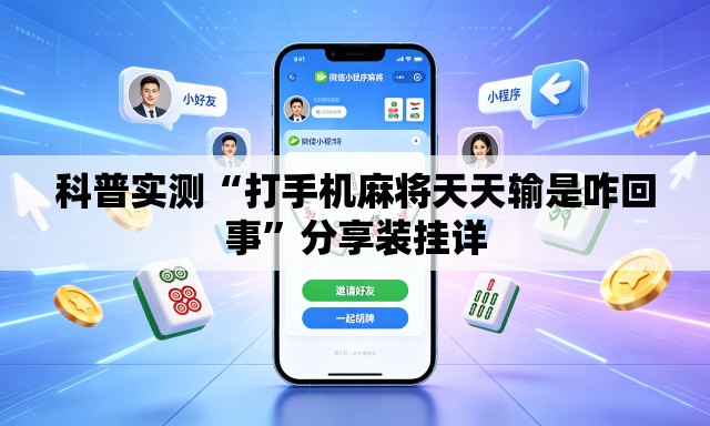科普实测“打手机麻将天天输是咋回事”分享装挂详