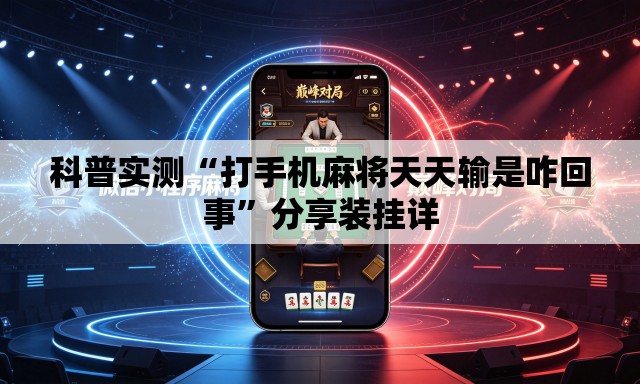 科普实测“打手机麻将天天输是咋回事	”分享装挂详