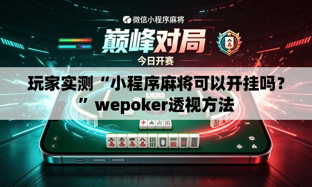 玩家实测“小程序麻将可以开挂吗？	”wepoker透视方法