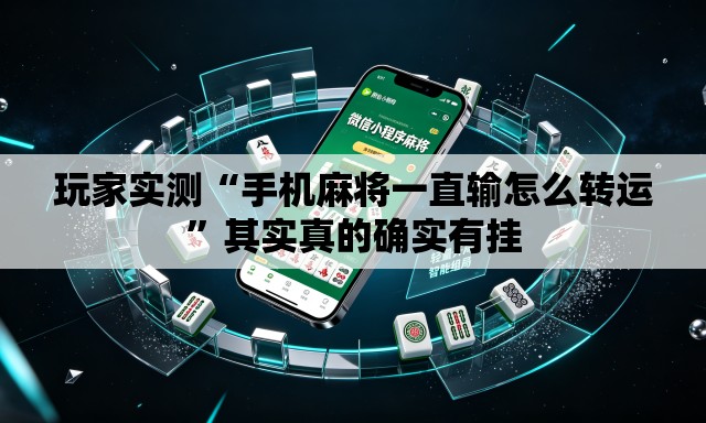 玩家实测“手机麻将一直输怎么转运”其实真的确实有挂