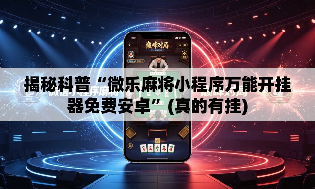 揭秘科普“微乐麻将小程序万能开挂器免费安卓”(真的有挂)
