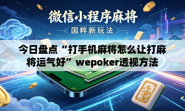 今日盘点“打手机麻将怎么让打麻将运气好	”wepoker透视方法