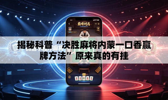 揭秘科普“决胜麻将内蒙一口香赢牌方法	”原来真的有挂