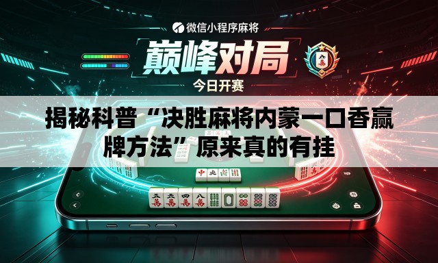 揭秘科普“决胜麻将内蒙一口香赢牌方法	”原来真的有挂